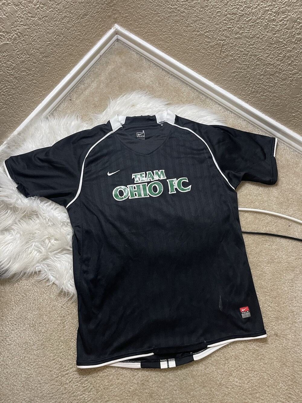 Nike Team Ohio FC Soccer Jersey Adult Small Black Dri-FIT Short Sleeve
